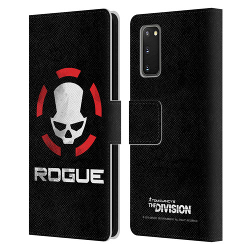 Tom Clancy's The Division Dark Zone Rouge Logo Leather Book Wallet Case Cover For Samsung Galaxy S20 / S20 5G