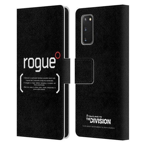 Tom Clancy's The Division Dark Zone Rouge 1 Leather Book Wallet Case Cover For Samsung Galaxy S20 / S20 5G