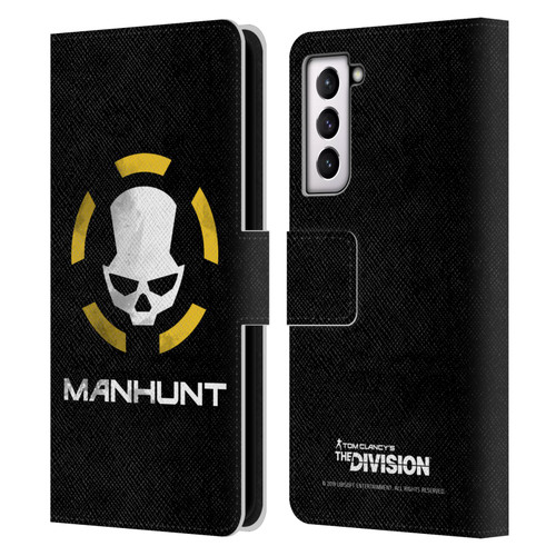 Tom Clancy's The Division Dark Zone Manhunt Logo Leather Book Wallet Case Cover For Samsung Galaxy S21 5G