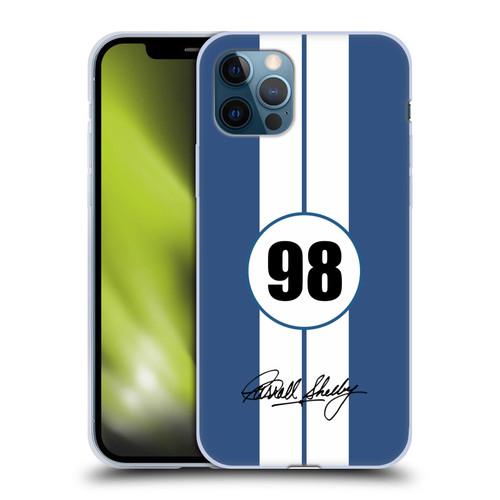 Shelby Car Graphics 1965 427 S/C Blue Soft Gel Case for Apple iPhone 12 / iPhone 12 Pro