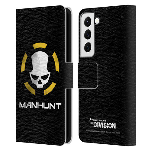 Tom Clancy's The Division Dark Zone Manhunt Logo Leather Book Wallet Case Cover For Samsung Galaxy S22 5G