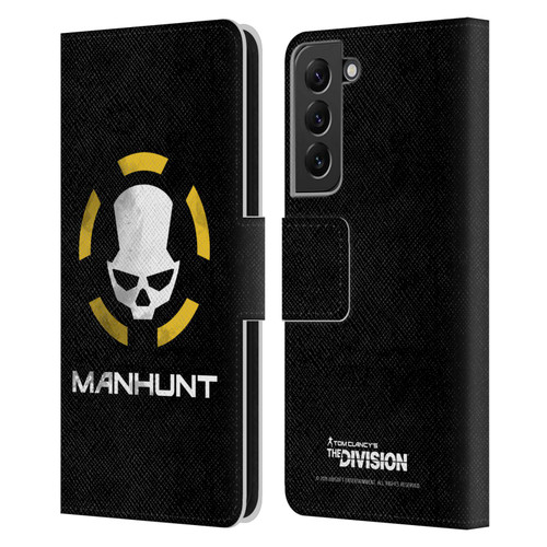 Tom Clancy's The Division Dark Zone Manhunt Logo Leather Book Wallet Case Cover For Samsung Galaxy S22+ 5G