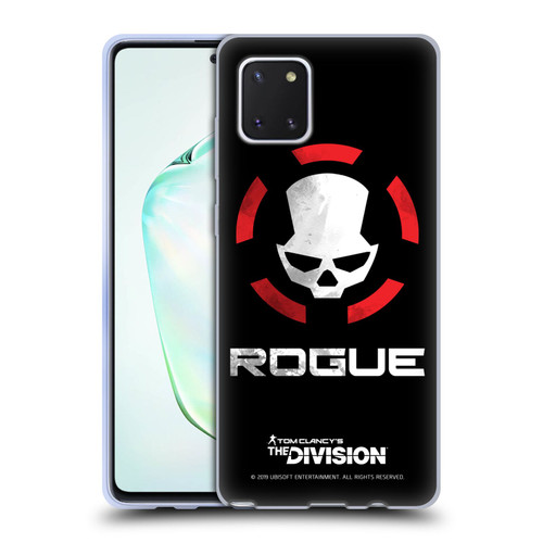 Tom Clancy's The Division Dark Zone Rouge Logo Soft Gel Case for Samsung Galaxy Note10 Lite