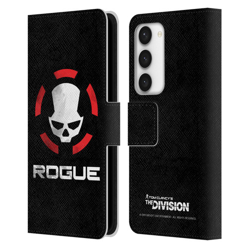Tom Clancy's The Division Dark Zone Rouge Logo Leather Book Wallet Case Cover For Samsung Galaxy S23 5G