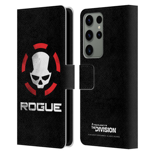 Tom Clancy's The Division Dark Zone Rouge Logo Leather Book Wallet Case Cover For Samsung Galaxy S23 Ultra 5G
