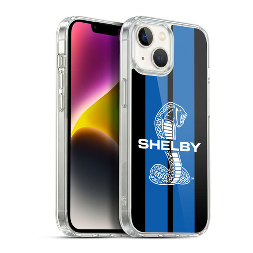 Shelby Car Graphics Blue Soft Gel Case for Apple iPhone 14