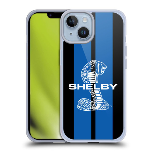 Shelby Car Graphics Blue Soft Gel Case for Apple iPhone 14