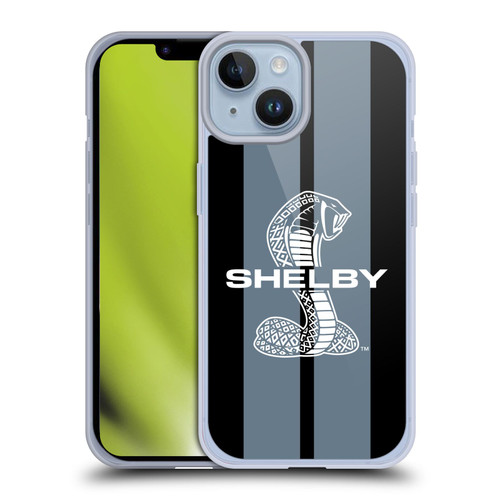 Shelby Car Graphics Gray Soft Gel Case for Apple iPhone 14 & MagSafe