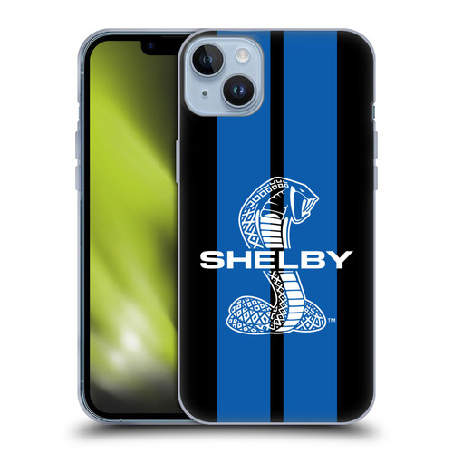 Shelby Car Graphics Blue Soft Gel Case for Apple iPhone 14 Plus