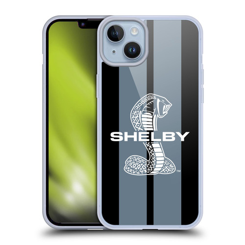 Shelby Car Graphics Gray Soft Gel Case for Apple iPhone 14 Plus