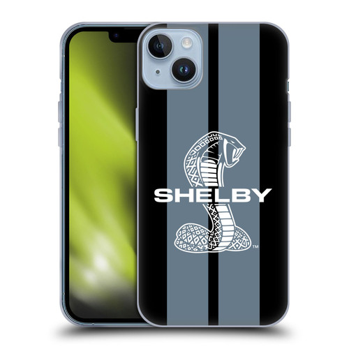 Shelby Car Graphics Gray Soft Gel Case for Apple iPhone 14 Plus