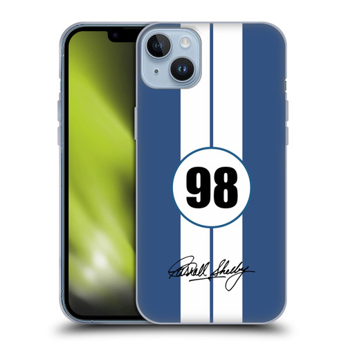 Shelby Car Graphics 1965 427 S/C Blue Soft Gel Case for Apple iPhone 14 Plus