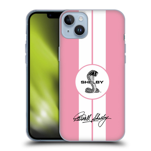 Shelby Car Graphics 1965 427 S/C Pink Soft Gel Case for Apple iPhone 14 Plus