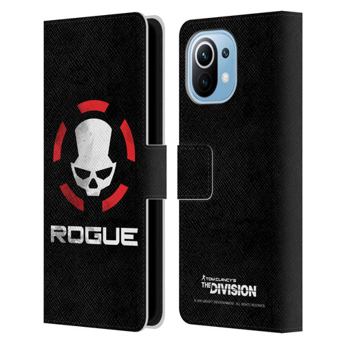 Tom Clancy's The Division Dark Zone Rouge Logo Leather Book Wallet Case Cover For Xiaomi Mi 11