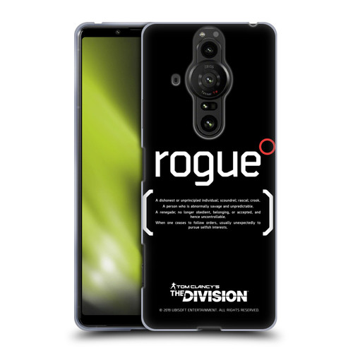 Tom Clancy's The Division Dark Zone Rouge 1 Soft Gel Case for Sony Xperia Pro-I