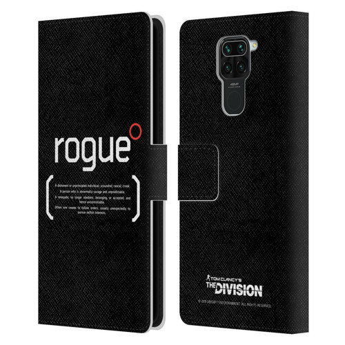 Tom Clancy's The Division Dark Zone Rouge 1 Leather Book Wallet Case Cover For Xiaomi Redmi Note 9 / Redmi 10X 4G