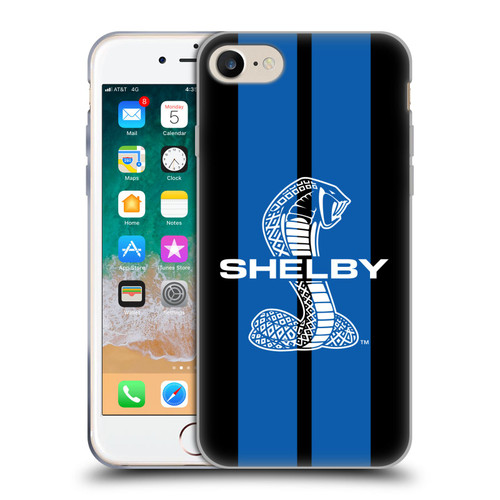 Shelby Car Graphics Blue Soft Gel Case for Apple iPhone 7 / 8 / SE 2020 & 2022