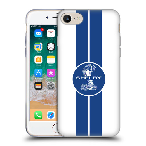 Shelby Car Graphics 1965 427 S/C White Soft Gel Case for Apple iPhone 7 / 8 / SE 2020 & 2022 & MagSafe