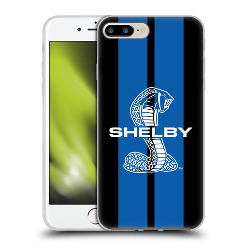 Shelby Car Graphics Blue Soft Gel Case for Apple iPhone 7 Plus / iPhone 8 Plus