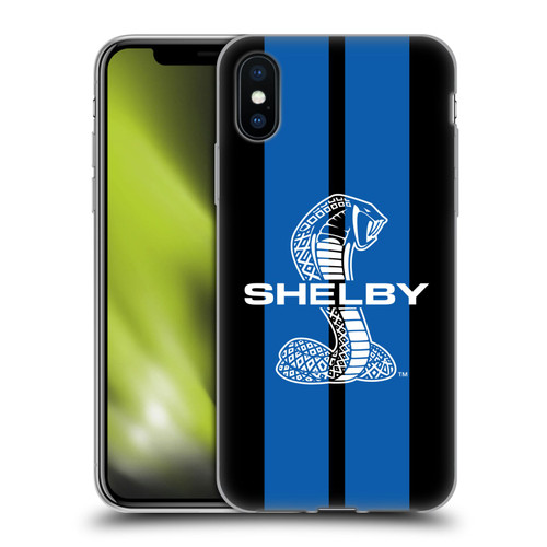 Shelby Car Graphics Blue Soft Gel Case for Apple iPhone X / iPhone XS