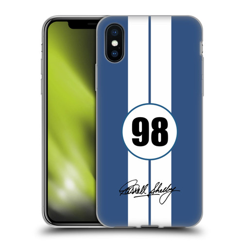 Shelby Car Graphics 1965 427 S/C Blue Soft Gel Case for Apple iPhone X / iPhone XS
