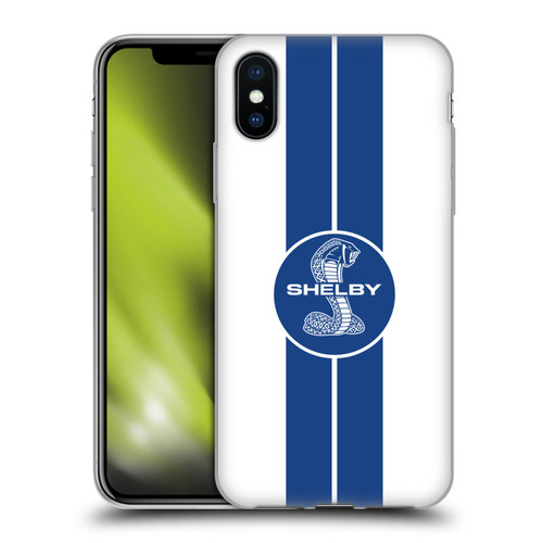 Shelby Car Graphics 1965 427 S/C White Soft Gel Case for Apple iPhone X / iPhone XS