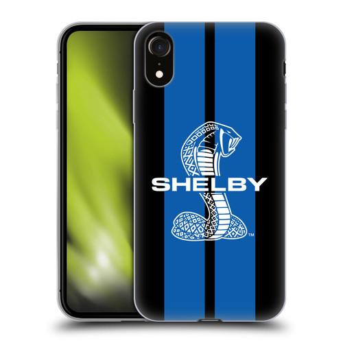 Shelby Car Graphics Blue Soft Gel Case for Apple iPhone XR