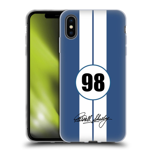 Shelby Car Graphics 1965 427 S/C Blue Soft Gel Case for Apple iPhone XS Max