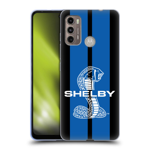Shelby Car Graphics Blue Soft Gel Case for Motorola Moto G60 / Moto G40 Fusion