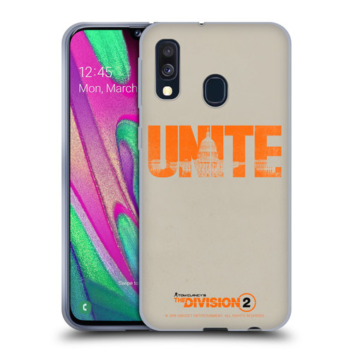 Tom Clancy's The Division 2 Key Art Unite Soft Gel Case for Samsung Galaxy A40 (2019)