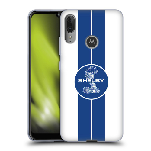 Shelby Car Graphics 1965 427 S/C White Soft Gel Case for Motorola Moto E6 Plus