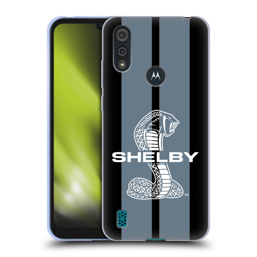 Shelby Car Graphics Gray Soft Gel Case for Motorola Moto E6s (2020)