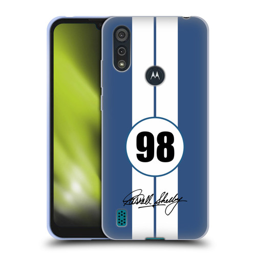 Shelby Car Graphics 1965 427 S/C Blue Soft Gel Case for Motorola Moto E6s (2020)