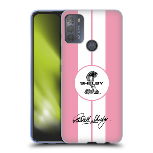 Shelby Car Graphics 1965 427 S/C Pink Soft Gel Case for Motorola Moto G50