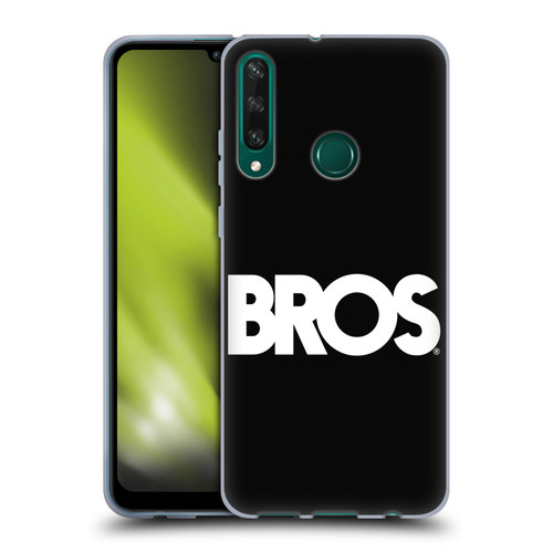 BROS Logo Art Text Soft Gel Case for Huawei Y6p