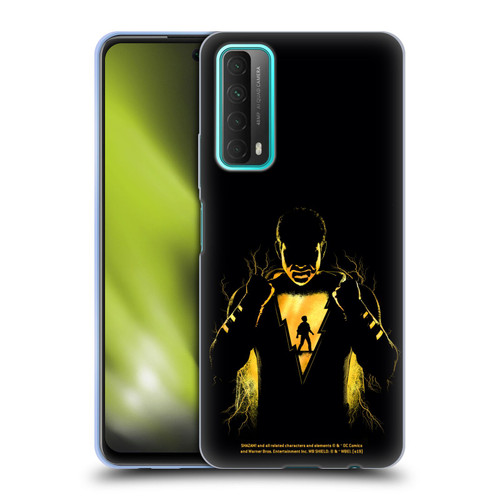 Shazam! 2019 Movie Character Art Lightning Silhouette Soft Gel Case for Huawei P Smart (2021)