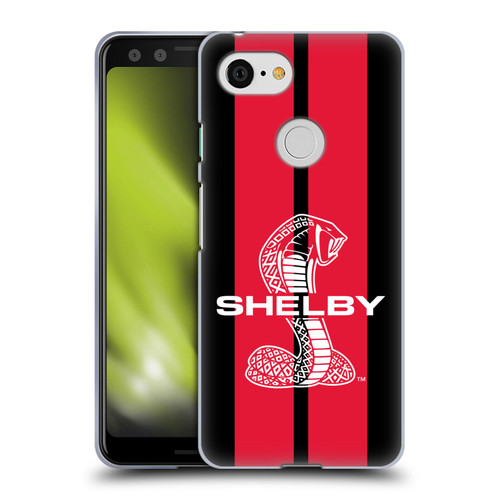 Shelby Car Graphics Red Soft Gel Case for Google Pixel 3