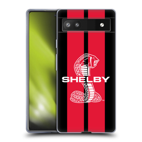 Shelby Car Graphics Red Soft Gel Case for Google Pixel 6a