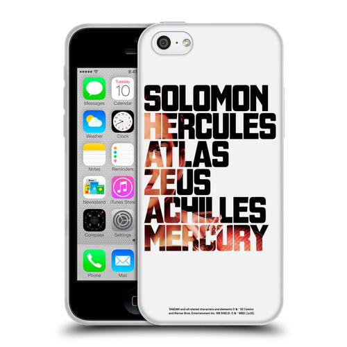 Shazam! 2019 Movie Character Art Typography 2 Soft Gel Case for Apple iPhone 5c