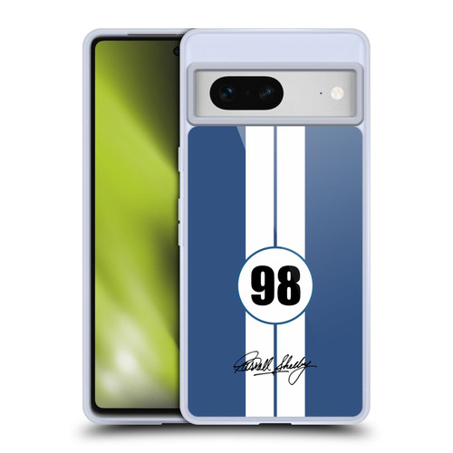 Shelby Car Graphics 1965 427 S/C Blue Soft Gel Case for Google Pixel 7