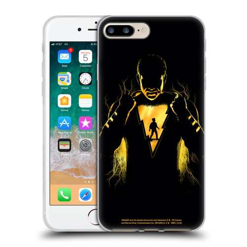 Shazam! 2019 Movie Character Art Lightning Silhouette Soft Gel Case for Apple iPhone 7 Plus / iPhone 8 Plus