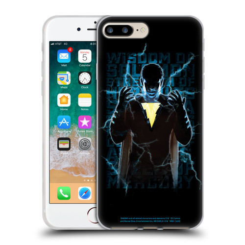 Shazam! 2019 Movie Character Art Lightning Typography Soft Gel Case for Apple iPhone 7 Plus / iPhone 8 Plus