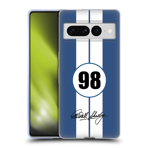 Shelby Car Graphics 1965 427 S/C Blue Soft Gel Case for Google Pixel 7 Pro