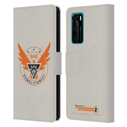 Tom Clancy's The Division 2 Logo Art Demolitionist Leather Book Wallet Case Cover For Huawei P40 5G