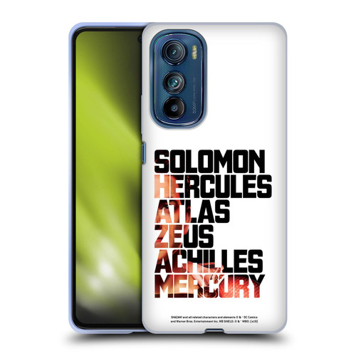 Shazam! 2019 Movie Character Art Typography 2 Soft Gel Case for Motorola Edge 30