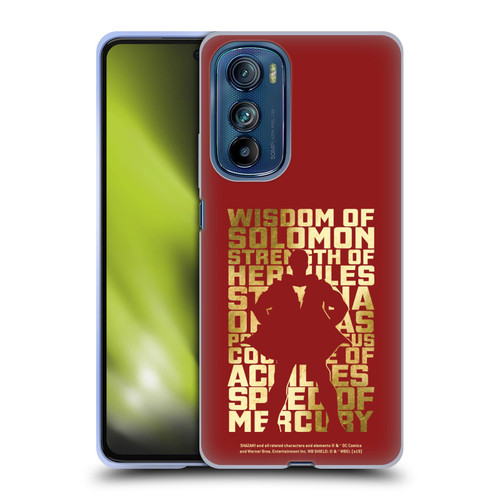 Shazam! 2019 Movie Character Art Typography Soft Gel Case for Motorola Edge 30