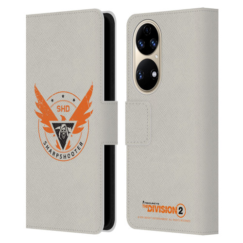 Tom Clancy's The Division 2 Logo Art Sharpshooter Leather Book Wallet Case Cover For Huawei P50