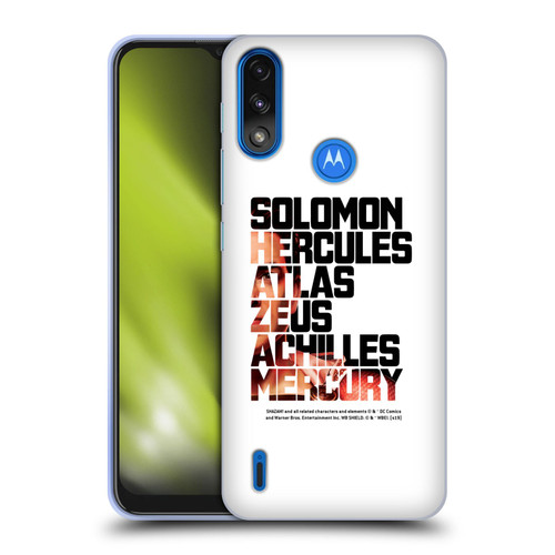 Shazam! 2019 Movie Character Art Typography 2 Soft Gel Case for Motorola Moto E7 Power / Moto E7i Power