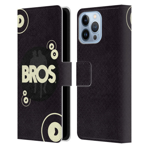 BROS Logo Art Retro Leather Book Wallet Case Cover For Apple iPhone 13 Pro Max
