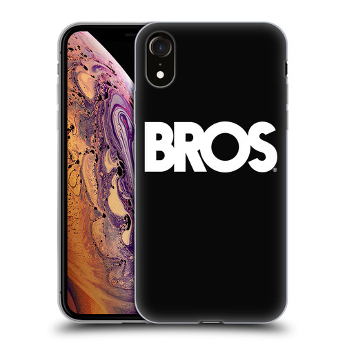 BROS Logo Art Text Soft Gel Case for Apple iPhone XR